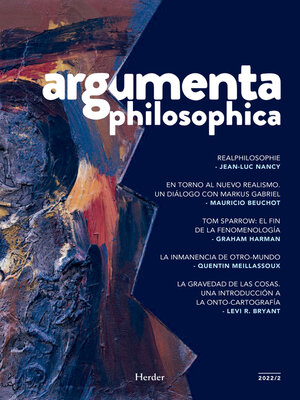 cover image of argumenta philosophica 2022/2